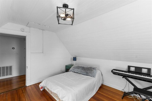 2708 Old State Route 3, Columbia, IL 62236 - bedroom featuring vaulted ceiling and wood-type flooring