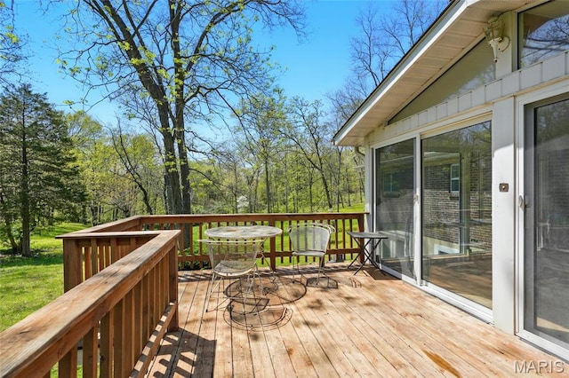 view of wooden deck