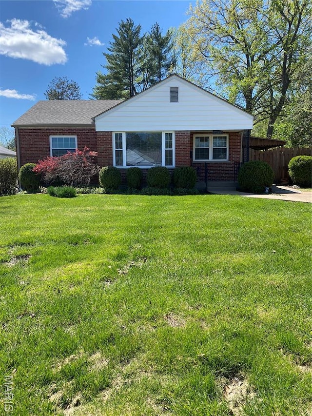 view of front of home with brick siding