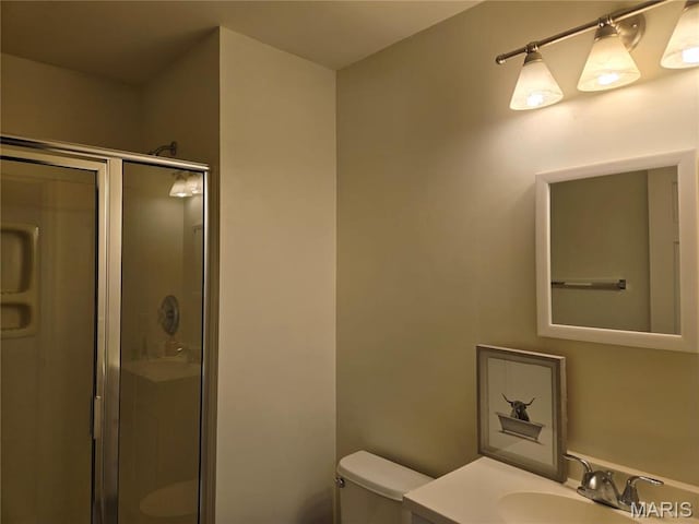 6029 Timber Hollow Ln, High Ridge, MO 63049 - full bath with toilet, a shower stall, and vanity