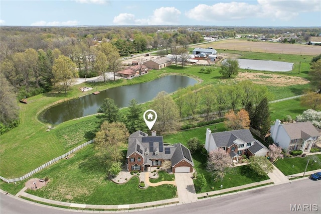 1001 Hawthorne Pl, Ofallon, IL 62269 - aerial view of property and surrounding area with a large body of water