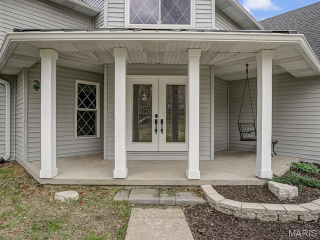 7506 D Rd, Waterloo, IL 62298 - view of exterior entry featuring a porch and french doors