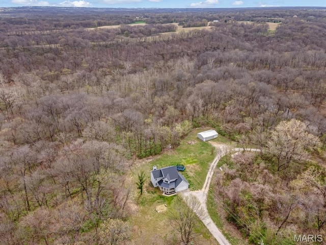 7506 D Rd, Waterloo, IL 62298 - aerial view of property and surrounding area featuring a forest