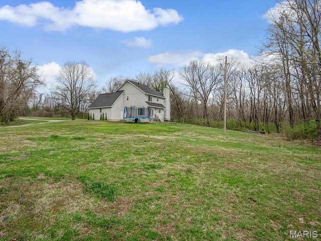 7506 D Rd, Waterloo, IL 62298 - view of green lawn featuring a wooden deck