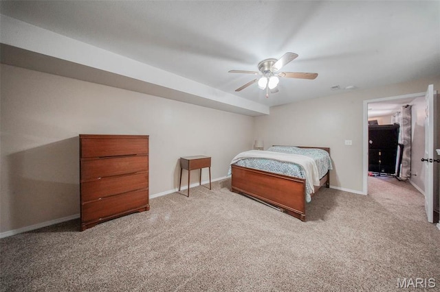 19580 Lyle Ln, Waynesville, MO 65583 - carpeted bedroom with baseboards and ceiling fan