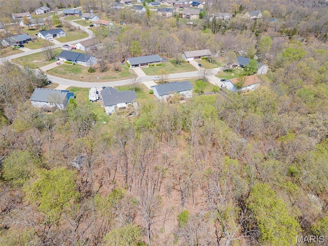 19580 Lyle Ln, Waynesville, MO 65583 - aerial view of property's location with nearby suburban area and a heavily wooded area