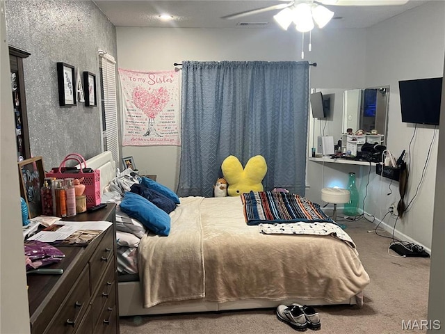 111 W Broadway St, Hayti, MO 63851 - bedroom featuring carpet floors and ceiling fan