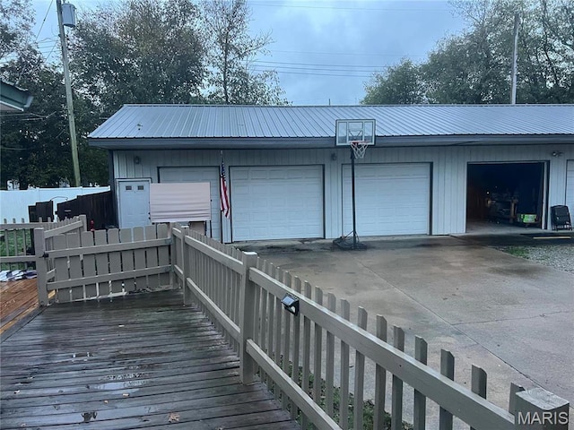 111 W Broadway St, Hayti, MO 63851 - detached garage featuring fence