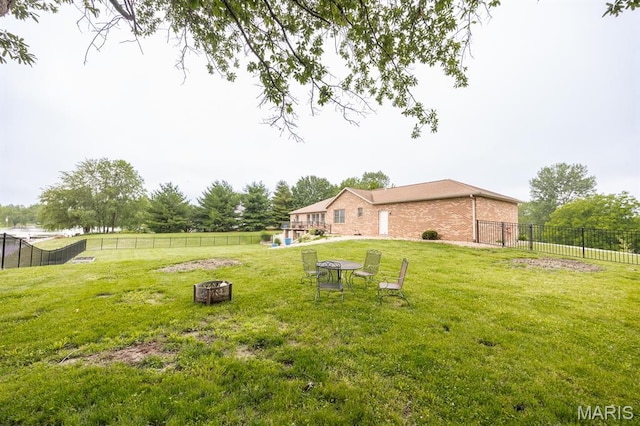 92 Rinderer Rd, Trenton, IL 62293 - view of yard featuring a fire pit