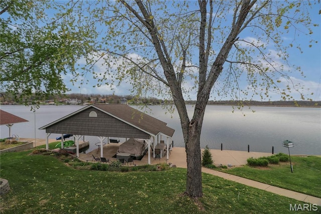 616 W Capri Dr, Bonne Terre, MO 63628 - back of property featuring a water view and a yard