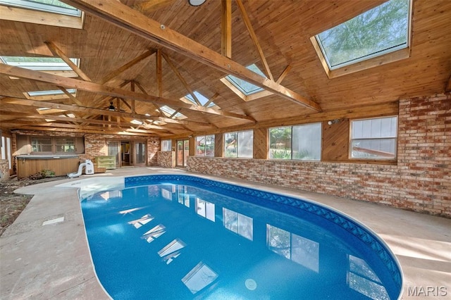 4044 Locke Ave, Bridgeton, MO 63044 - indoor pool featuring a skylight