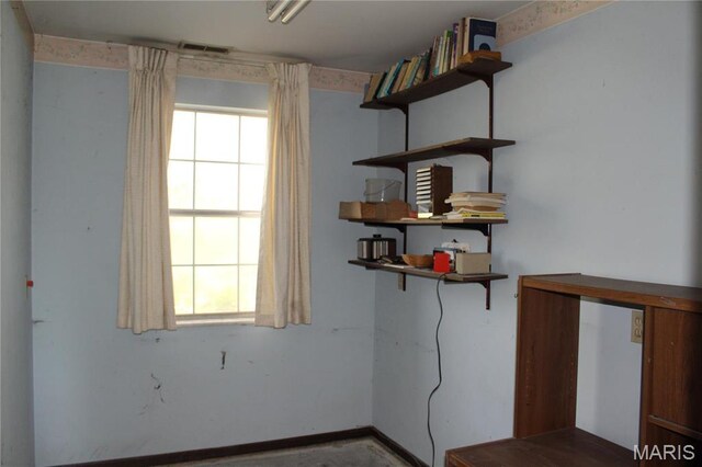view of unfurnished dining area