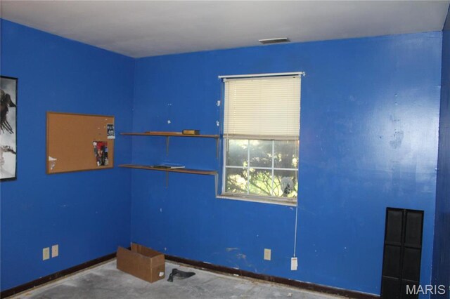 view of spare room