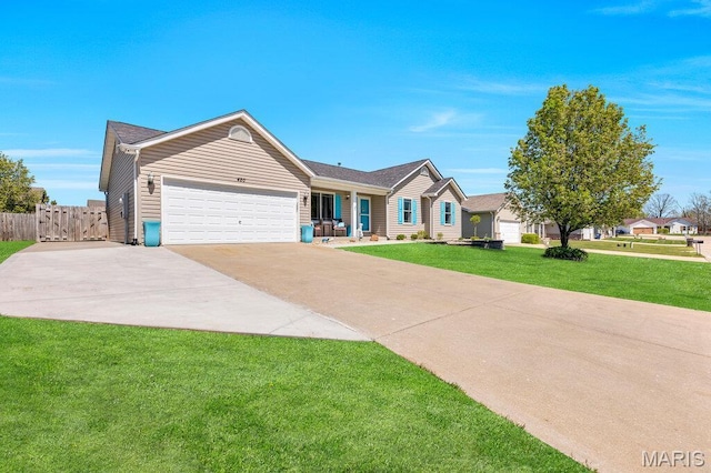 420 Glen Forest Dr, Troy, MO 63379 - ranch-style home with a garage and concrete driveway