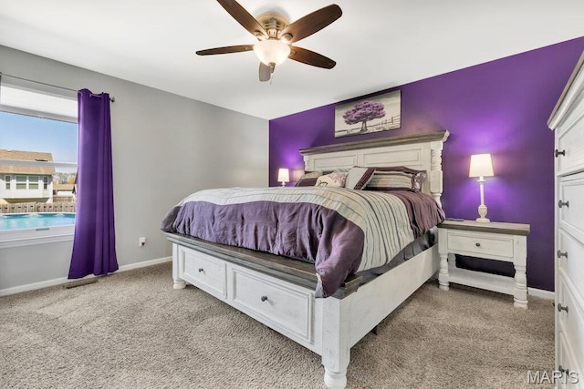 420 Glen Forest Dr, Troy, MO 63379 - carpeted bedroom featuring a ceiling fan and baseboards