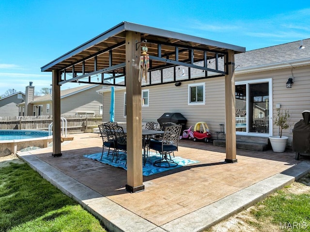 420 Glen Forest Dr, Troy, MO 63379 - view of patio / terrace with fence, grilling area, and outdoor dining space
