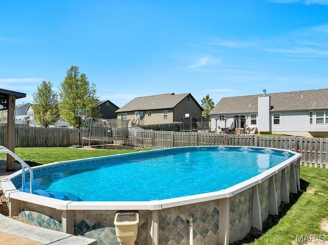 420 Glen Forest Dr, Troy, MO 63379 - view of swimming pool with a trampoline and a residential view