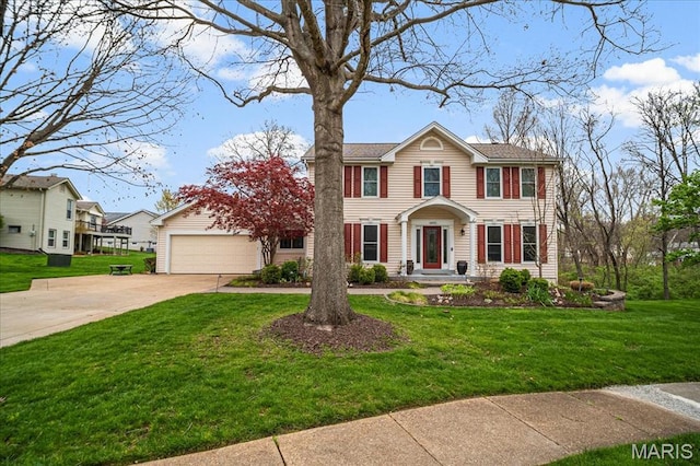 14815 Sycamore Manor Ct, Chesterfield, MO 63017 - colonial inspired home featuring concrete driveway and a front yard
