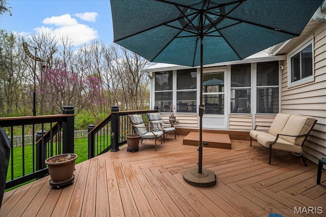 14815 Sycamore Manor Ct, Chesterfield, MO 63017 - deck with a sunroom