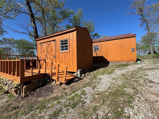 view of shed