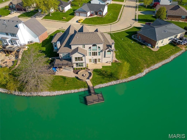 2017 Richview Dr, Saint Jacob, IL 62281 - aerial perspective of suburban area with a large body of water