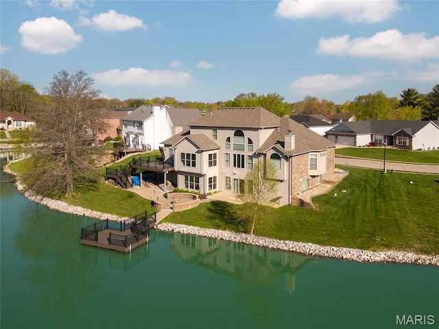 2017 Richview Dr, Saint Jacob, IL 62281 - aerial view of residential area with a nearby body of water