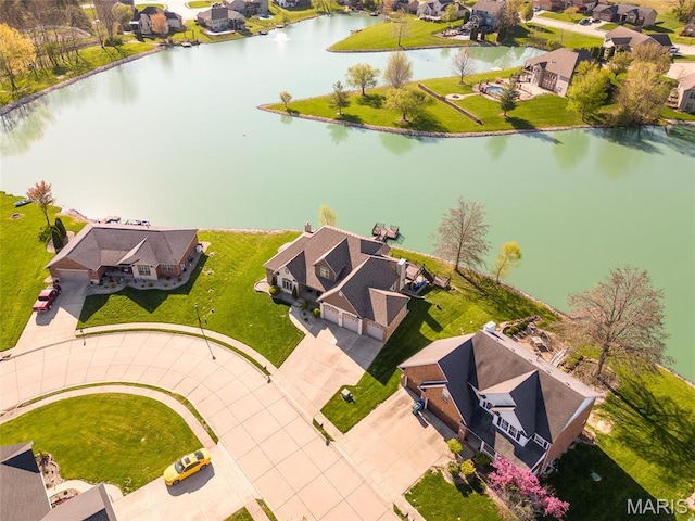 2017 Richview Dr, Saint Jacob, IL 62281 - aerial perspective of suburban area with a large body of water