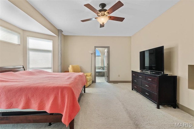 2017 Richview Dr, Saint Jacob, IL 62281 - bedroom featuring multiple windows, light colored carpet, and baseboards