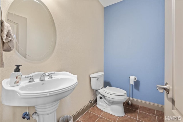 2017 Richview Dr, Saint Jacob, IL 62281 - bathroom with toilet, baseboards, and tile patterned flooring