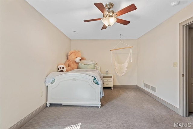 2017 Richview Dr, Saint Jacob, IL 62281 - carpeted bedroom with baseboards and ceiling fan