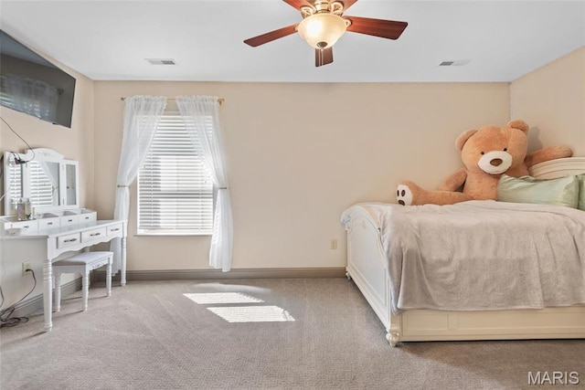 2017 Richview Dr, Saint Jacob, IL 62281 - carpeted bedroom featuring baseboards and ceiling fan