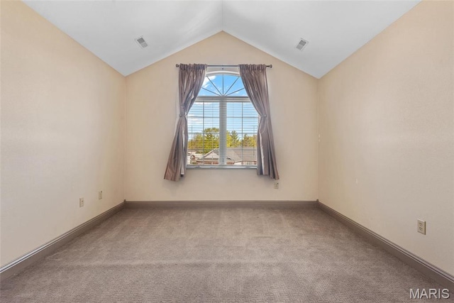 2017 Richview Dr, Saint Jacob, IL 62281 - carpeted spare room featuring vaulted ceiling and baseboards