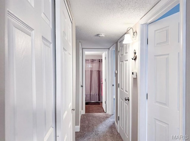 1 Berview Cir Unit B, Saint Louis, MO 63129 - hall featuring a textured ceiling, carpet, and baseboards