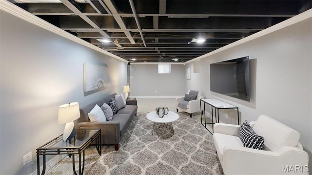 5714 Rhodes Ave, Saint Louis, MO 63109 - living area with carpet floors