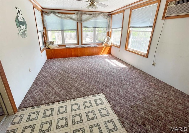 39988 Billy Blvd, Campbell, MO 63933 - unfurnished sunroom with an AC wall unit and carpet flooring