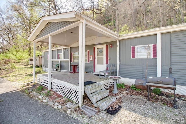 798 N Broadway, Kampsville, IL 62053 - view of front of property featuring a deck