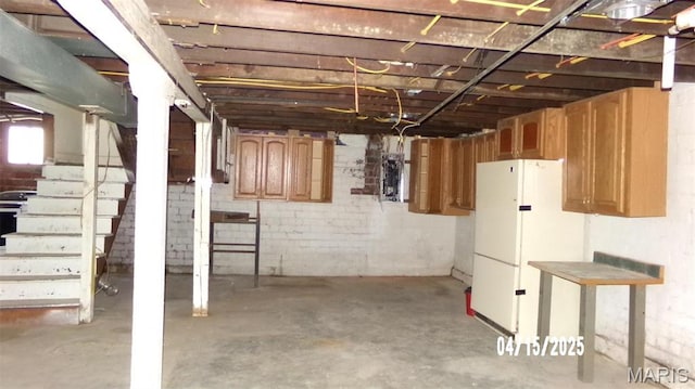 224 Voss Pl, Belleville, IL 62220 - basement with stairway and electric panel