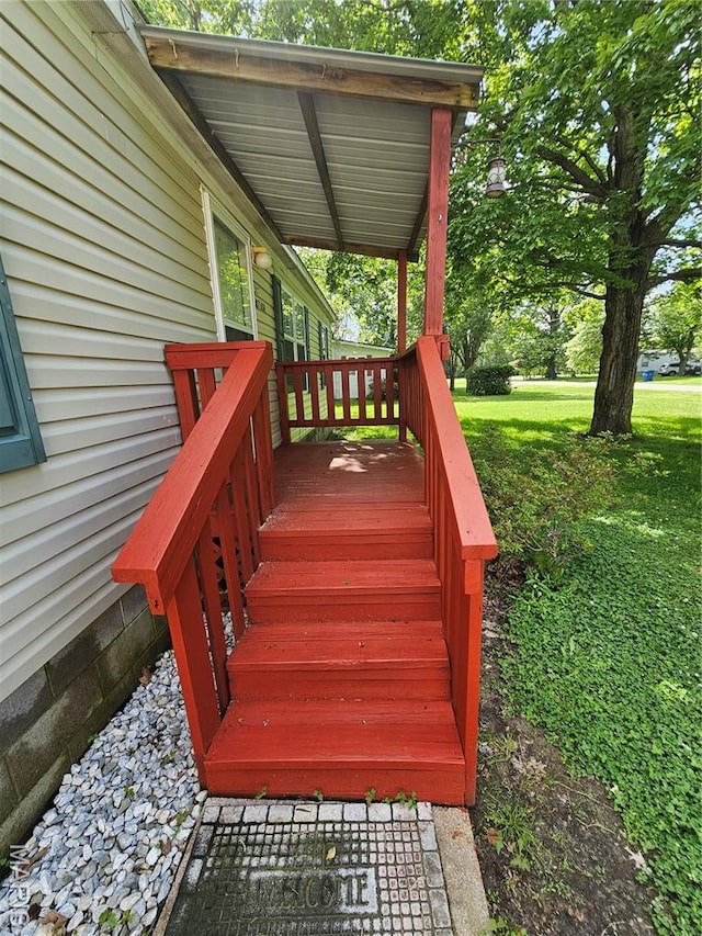 507 Ash St, Percy, IL 62272 - deck with a lawn