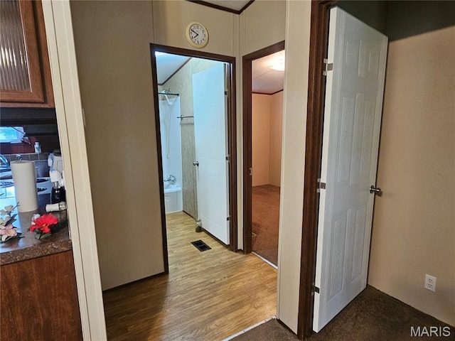 507 Ash St, Percy, IL 62272 - hallway featuring wood finished floors