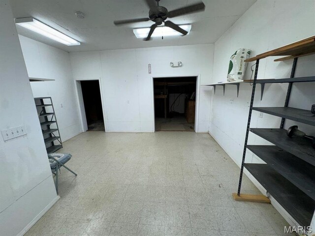 2925 Wayne Ave, Poplar Bluff, MO 63901 - below grade area featuring ceiling fan and light floors