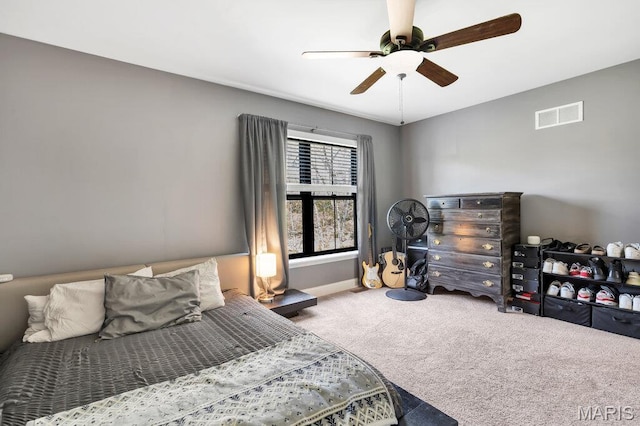 2509 Prairie Hollow Rd, Imperial, MO 63052 - bedroom with carpet, baseboards, and a ceiling fan