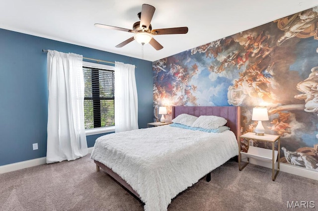 2509 Prairie Hollow Rd, Imperial, MO 63052 - carpeted bedroom featuring baseboards and a ceiling fan