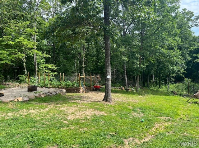 view of green lawn
