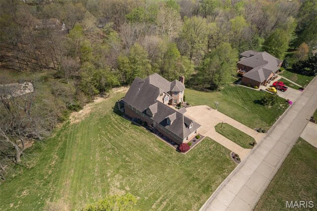 312 Oak Forest Dr, Jackson, MO 63755 - view from above of property with a forest