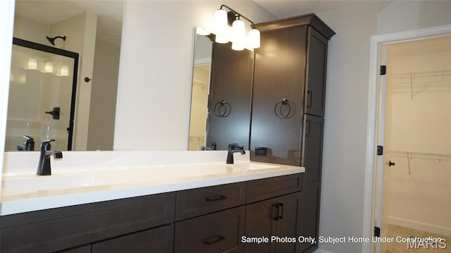 2028 Ravenel, Swansea, IL 62226 - full bath with a shower stall, double vanity, and a spacious closet