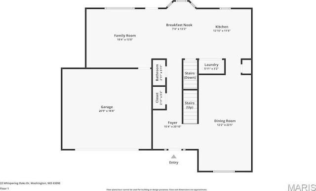 22 Whispering Oaks Dr, Washington, MO 63090 - room layout