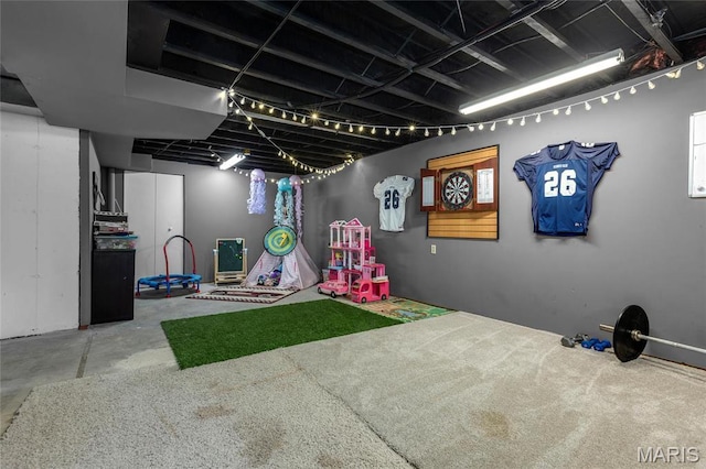 22 Whispering Oaks Dr, Washington, MO 63090 - game room with concrete floors