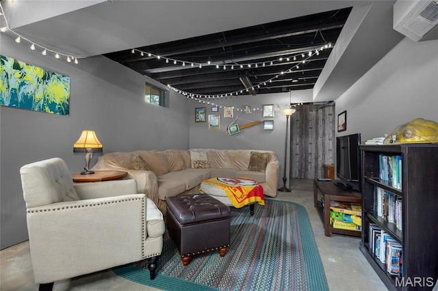 22 Whispering Oaks Dr, Washington, MO 63090 - living area featuring concrete flooring