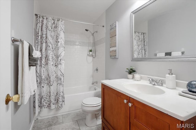 1115 Pinrun Dr, Ballwin, MO 63011 - bathroom with vanity, shower / bathtub combination with curtain, and toilet