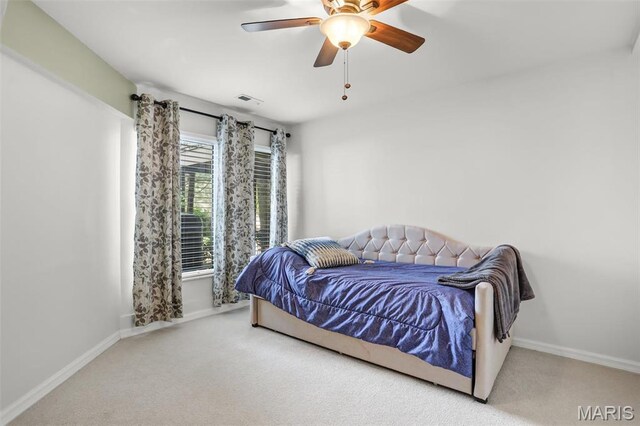 1709 Highview Circle Ct, Ballwin, MO 63021 - bedroom featuring carpet, baseboards, and ceiling fan